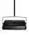 Alt View 2. Alpine Industries - Manual Triple Brush Carpet and Floor Sweeper - Black.