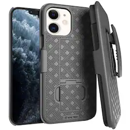 RomeTech - Shell Holster Combo Case for Apple iPhone 11 - Black