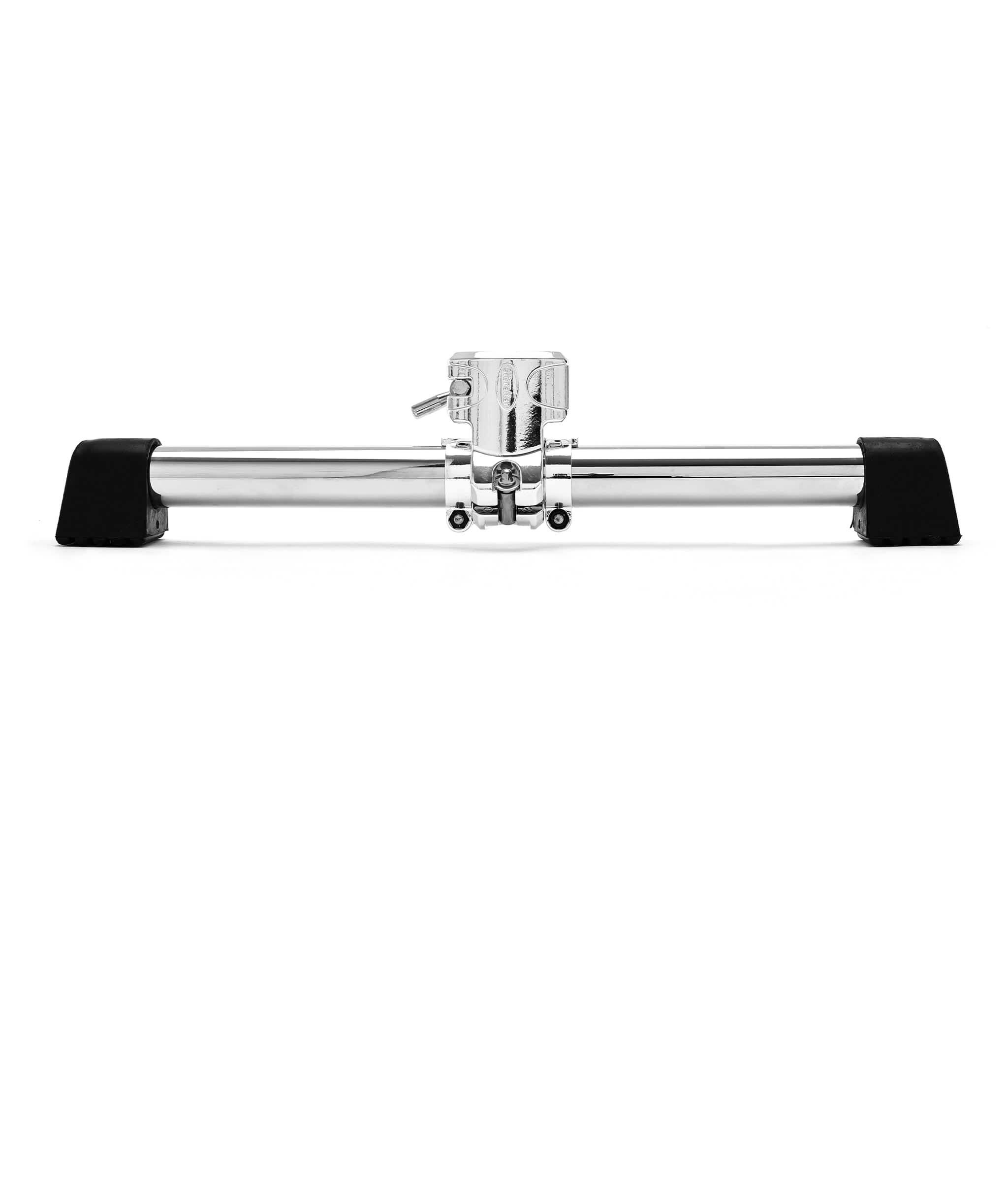 Angle. Gibraltar Hardware - Large T-Leg Assembly for 1.5" Tube Drum Rack with Clamp Memory Lock and Rubber Feet, with 20" Bar Included, Chrome.