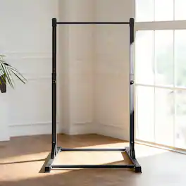 KERDOM - Pull-up Station 8 Level Height Adjustable, Stable Power Tower Station , Heavy Duty Horizontal Bar Trainer for Home Gym - Black - without Ring