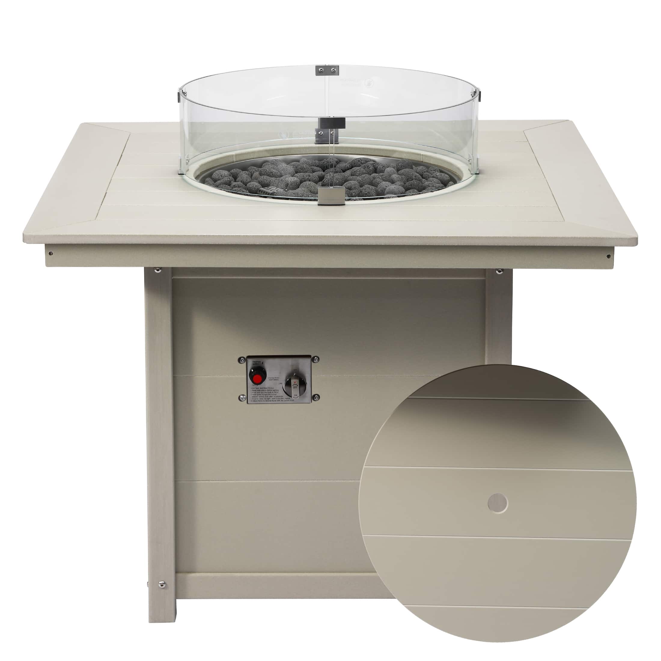 "WestinTrends - Helios Modern Outdoor Patio Propane 42"" Square Fire Pit Table" price history on PriceWatchPro