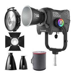 Aputure - Storm 1000c Point Source Black Fixture with Wide Hyper Reflector Bundle