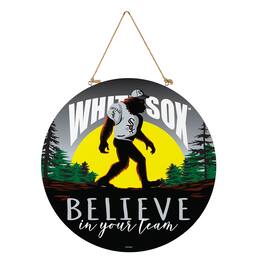 Evergreen Enterprises - Chicago White Sox 18" Bigfoot "Believe in Yourself" Team Logo Wood Round Door Sign - Multicolor