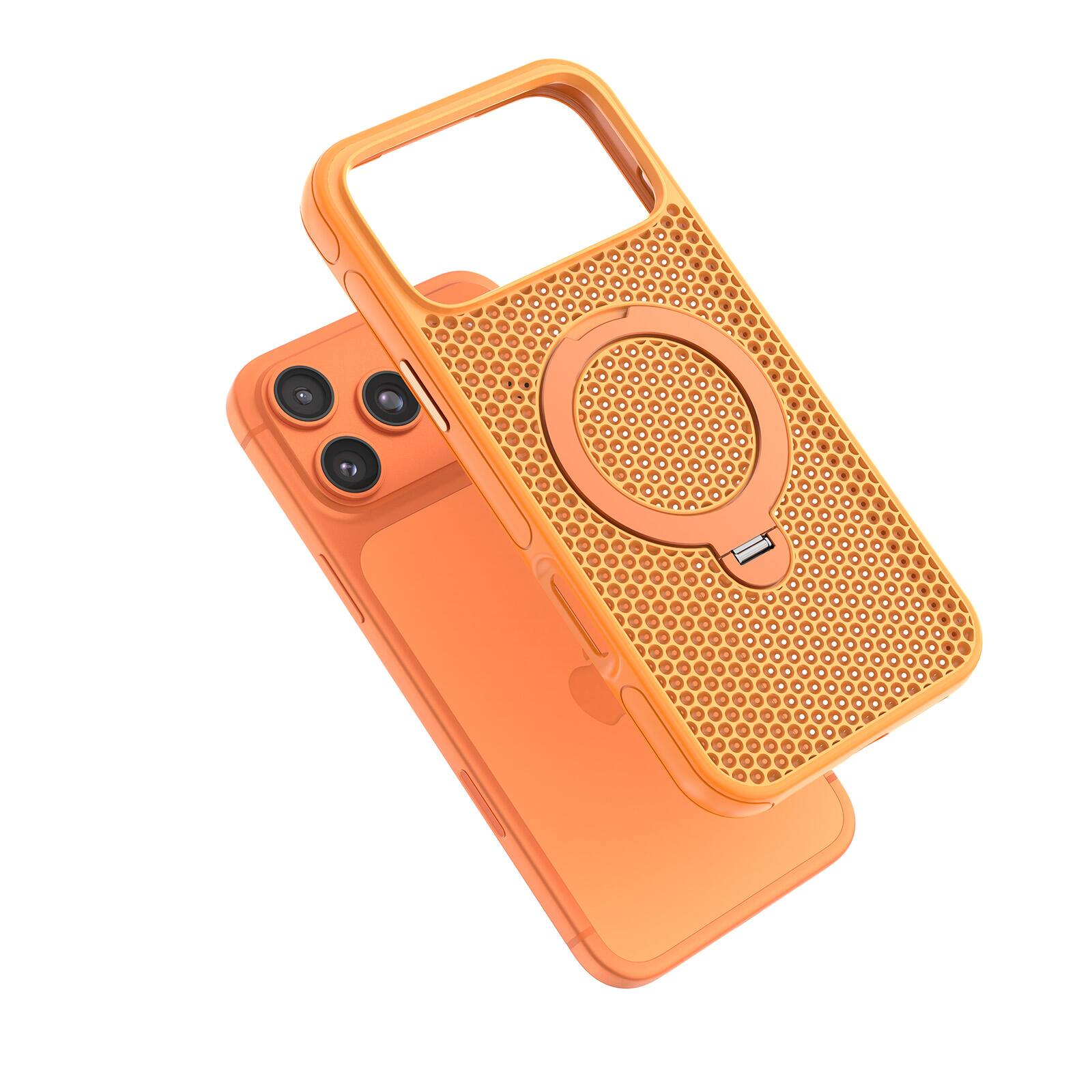Alt View 3. UUCOVER - For Apple iPhone 17 Pro Max Magnetic Case with Rotating Ring Kickstand Compatible with MagSafe, Heat Dissipation Cover - Black.