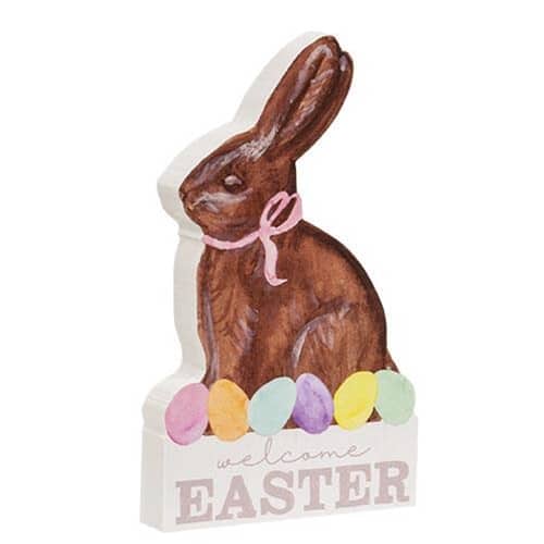 BreeBe - *Welcome Easter Chunky Chocolate Bunny Sitter - Multi