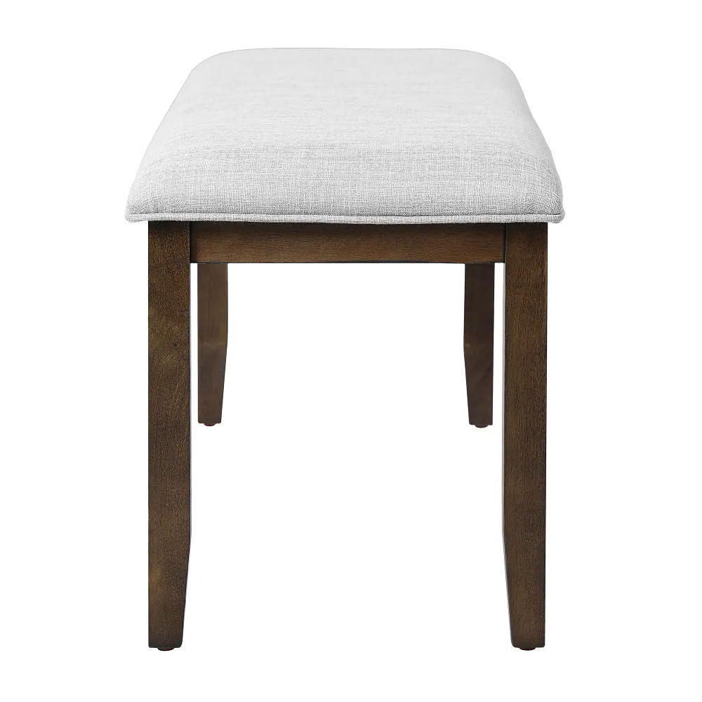Alt View 6. Ropilly - Ropilly 38-Inch Upholstered Entryway Bench Beige Linen End of Bed Bench with Solid Wood Legs - Beige.