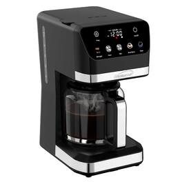 Brentwood - 900W 12-Cup Digital Drip Coffee Maker, Touch Display, Brew Strength Selector, Slow Brew - Black