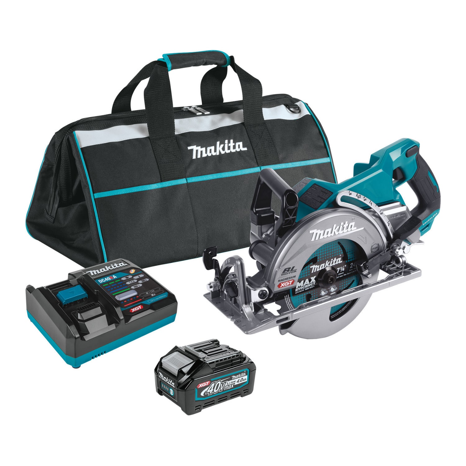 Makita - 40V Max XGT Brushless 7-1/4-Inch Cordless Circular Saw Kit (4 Ah)