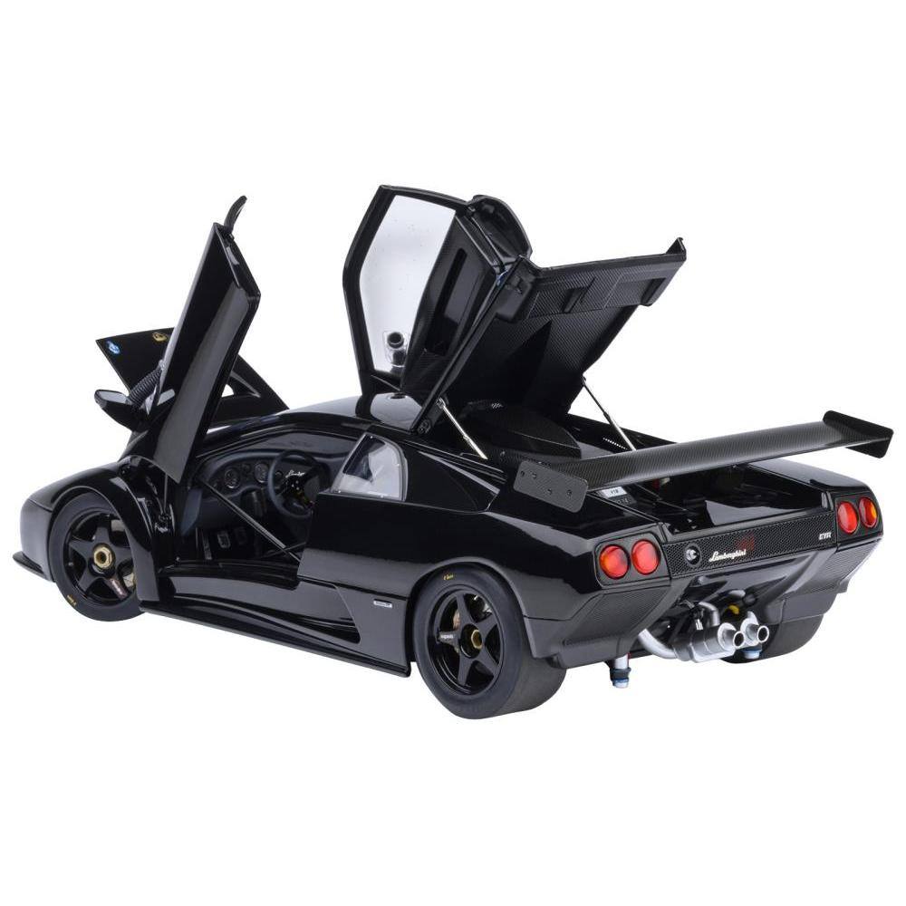 Angle. Autoart - Lamborghini Diablo GTR Deep Black 1/18 Model Car by Autoart - Black.