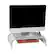 Front. Mind Reader - Monitor Stand, Ventilated Laptop Riser, Paper Tray, Storage, Office, Metal Mesh, 20"L x 11.5"W x 5.5"H - Silver.