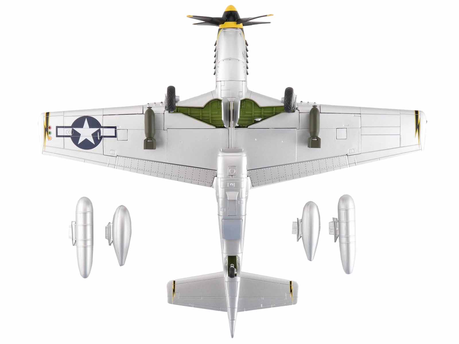 Back. Hobby Master - North American P-51D Mustang "Lt. Col. McComas 118th TRS 23rd Fighter Group China" 1945 USAAF "Air Power Series" 1/48 - White.