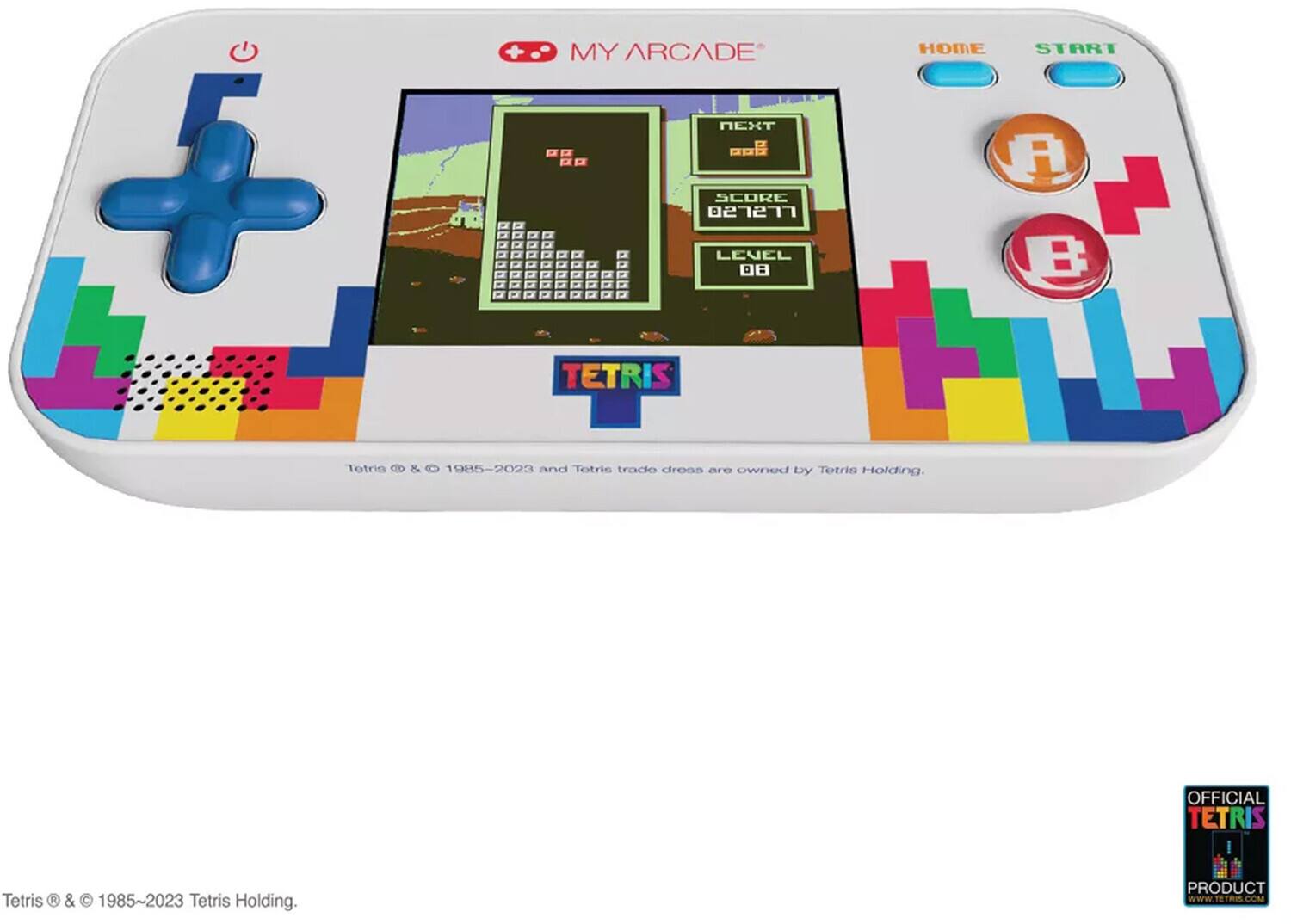 MY ARCADE HOME START X BE A RE + 02727 LEVEL SCORE 08 B + h TETRIS + Totrin 0D & 0 1985-2023 and Totrie trado droas are owned DY Tetria Holding. OFFICIAL TETRIS Tetris & 1985-2023 Tetris Holding. PRODUCT www.TETRIS.COM

Tetris © & © 1985~2023 Tetris Holding.