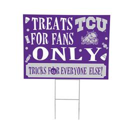 Evergreen Enterprises - TCU Horned Frogs 18" x 24" Halloween Treats Outdoor Yard Sign - Multicolor