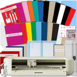 Cricut - Explore 5 Crafting Machine Bundle with Smart Vinyl, Smart Iron-On Sheets & Digital Design eBook
