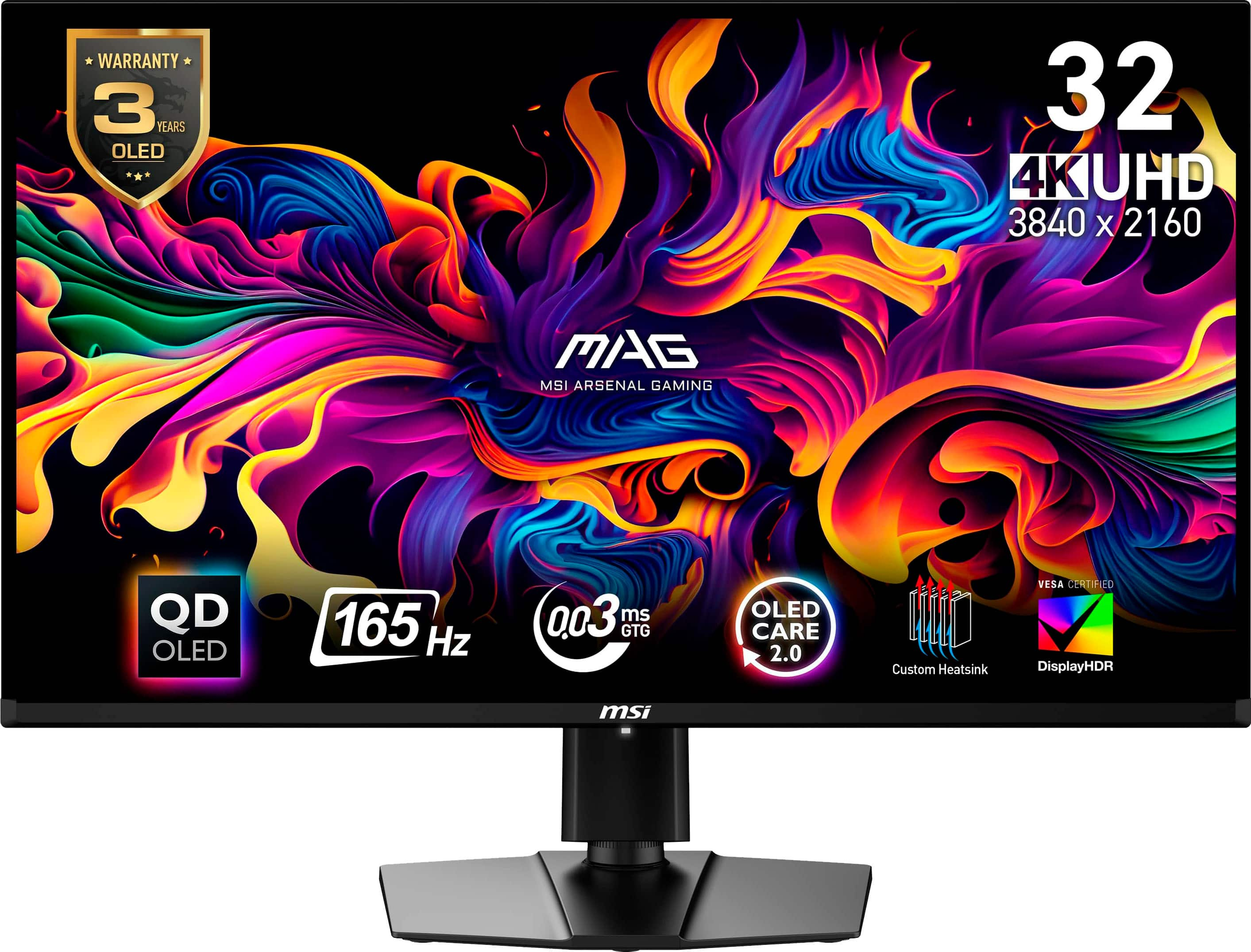 MSI – MAG321UPQDOLED 32″ OLED UHD 165Hz 0.03ms Adaptive Sync Gaming Monitor with HDR400 (DisplayPort, HDMI, USB-C) – Black Sansujyuku sansujyuku.com