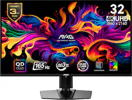 MSI - MAG321UPQDOLED 32" OLED UHD 165Hz 0.03ms Adaptive Sync Gaming Monitor with HDR400 (DisplayPort, HDMI, USB-C) - Black