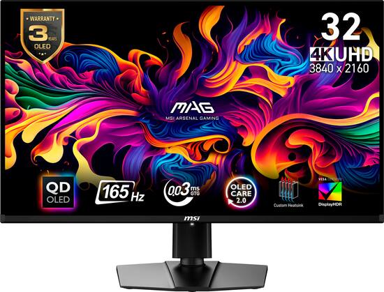 MSI MAG321UPQDOLED 32" OLED UHD 165Hz 0.03ms Adaptive Sync Gaming