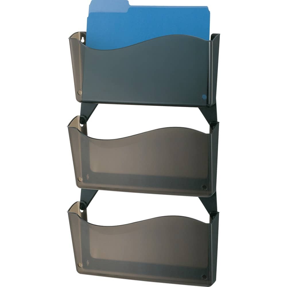 Officemate - Unbreakable Wall Files - 26.50" Height x 13.25" Width x 3" Depth - Unbreakable - Smoke - Plastic - 1 Box