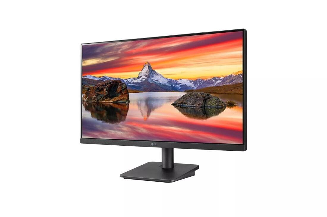 Alt View 1. LG - 24MP400-B 24" FHD IPS 3-Side Borderless Monitor, 75Hz, 5ms, AMD FreeSync, HDMI & VGA - Black.