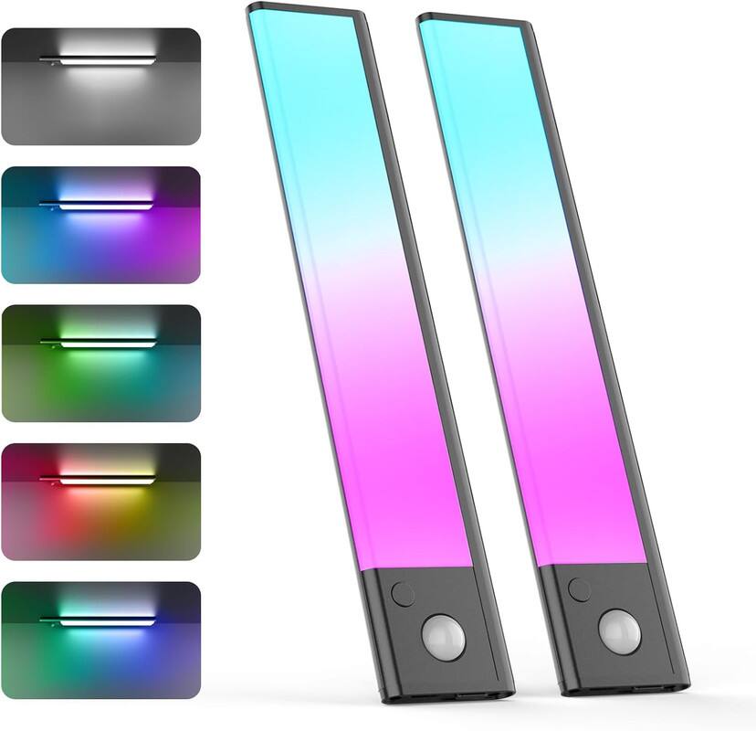 Front. Rossetta - Rossetta 2Pcs Under Cabinet Lights - Gray.