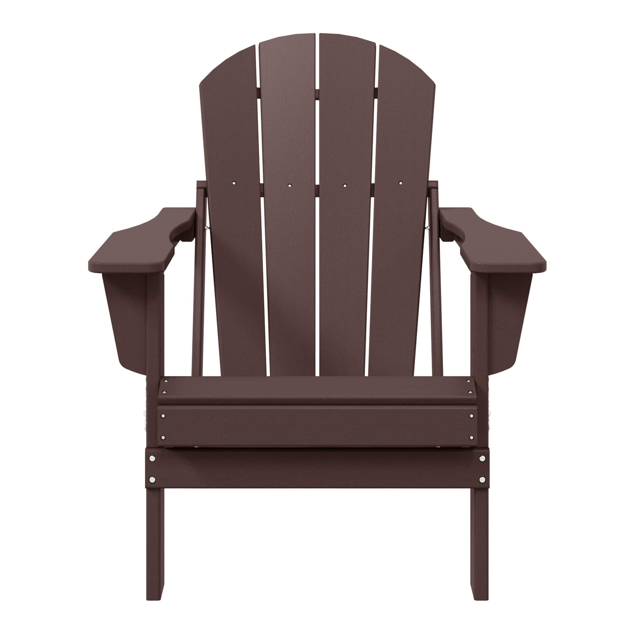 WestinTrends - Malibu HDPE Outdoor Patio Folding Poly Adirondack Chair - Dark Brown price history on PriceWatchPro