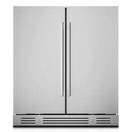 Yeego - 30" Outdoor Dual Zone Wine & Beverage Cooler , 33 Bottle & 80 Can Built-in fridge - Stainless Steel