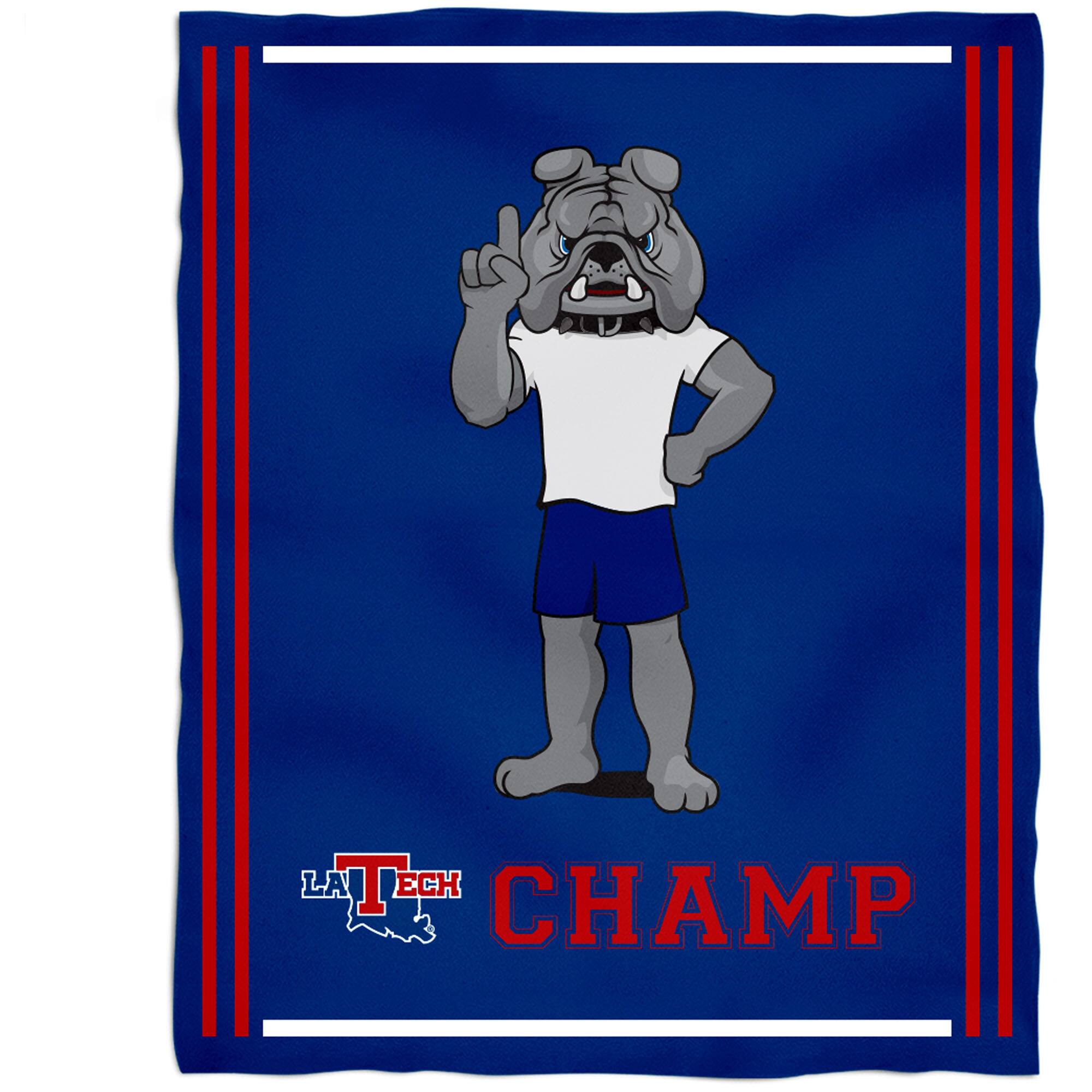 Vive La Fete - Louisiana Tech Bulldogs 36'' x 48'' Children's Mascot Plush Blanket - Multicolor