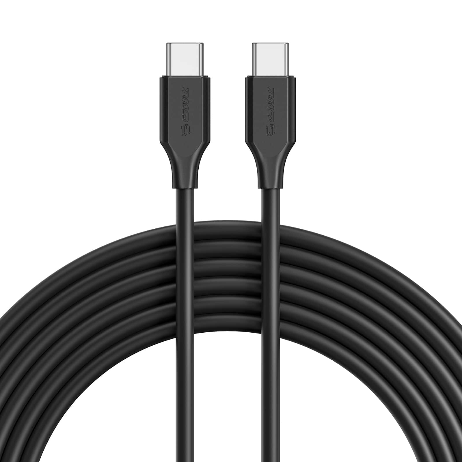 Front. Esoulk - USB-C Fast Charging Cable (5Ft) (60W) For iPhone 17 16 15 Macbook Samsung and Universal - Black.