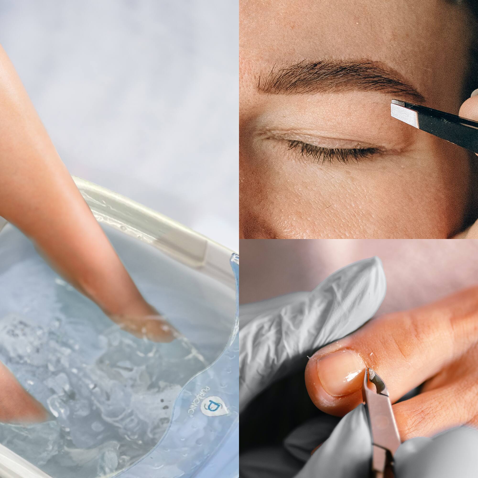 Left. Pursonic - Ultimate Home Spa and Grooming Bundle (Foot Spa Massager + Salon Quality Manicure Tool Kit + Precision Perfection Bundle - Multicolor.