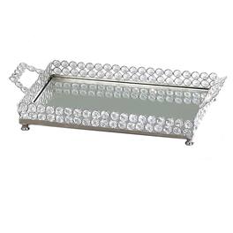 Jiallo - Elegance Sparkle mirror tray - Silver