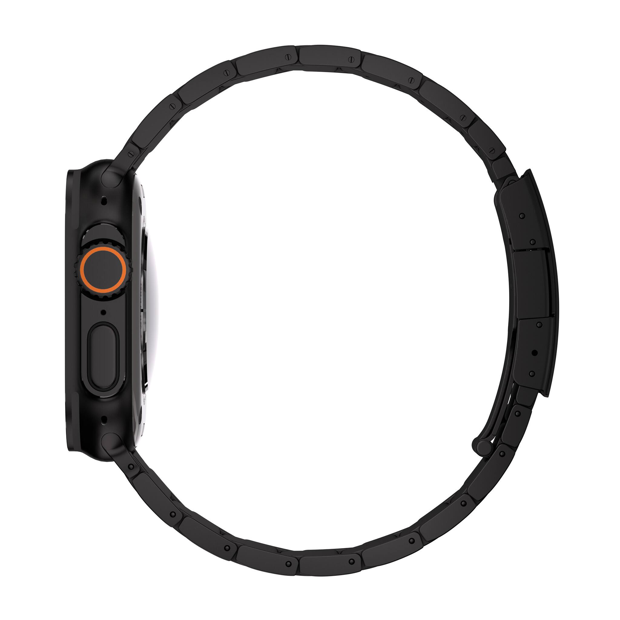 Left. Ultra Supply Co - Titanium Band for Apple Watch Ultra 3/2/1 49mm - Black Titanium.