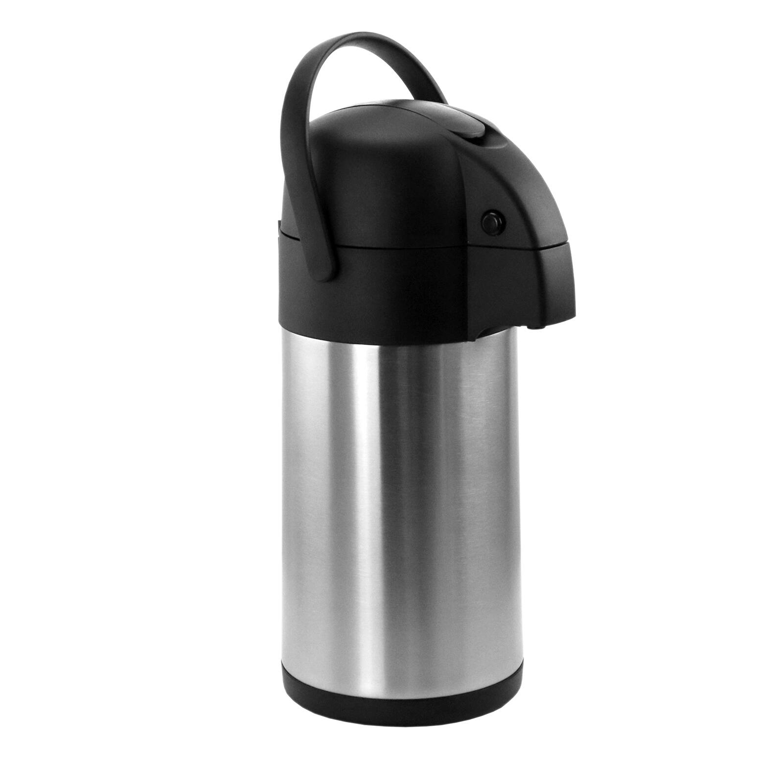Alt View 2. MegaChef - MegaChef 3.17 Quart Stainless Steel Airpot, Hot Water Dispenser for Coffee and Tea - Silver and Black.