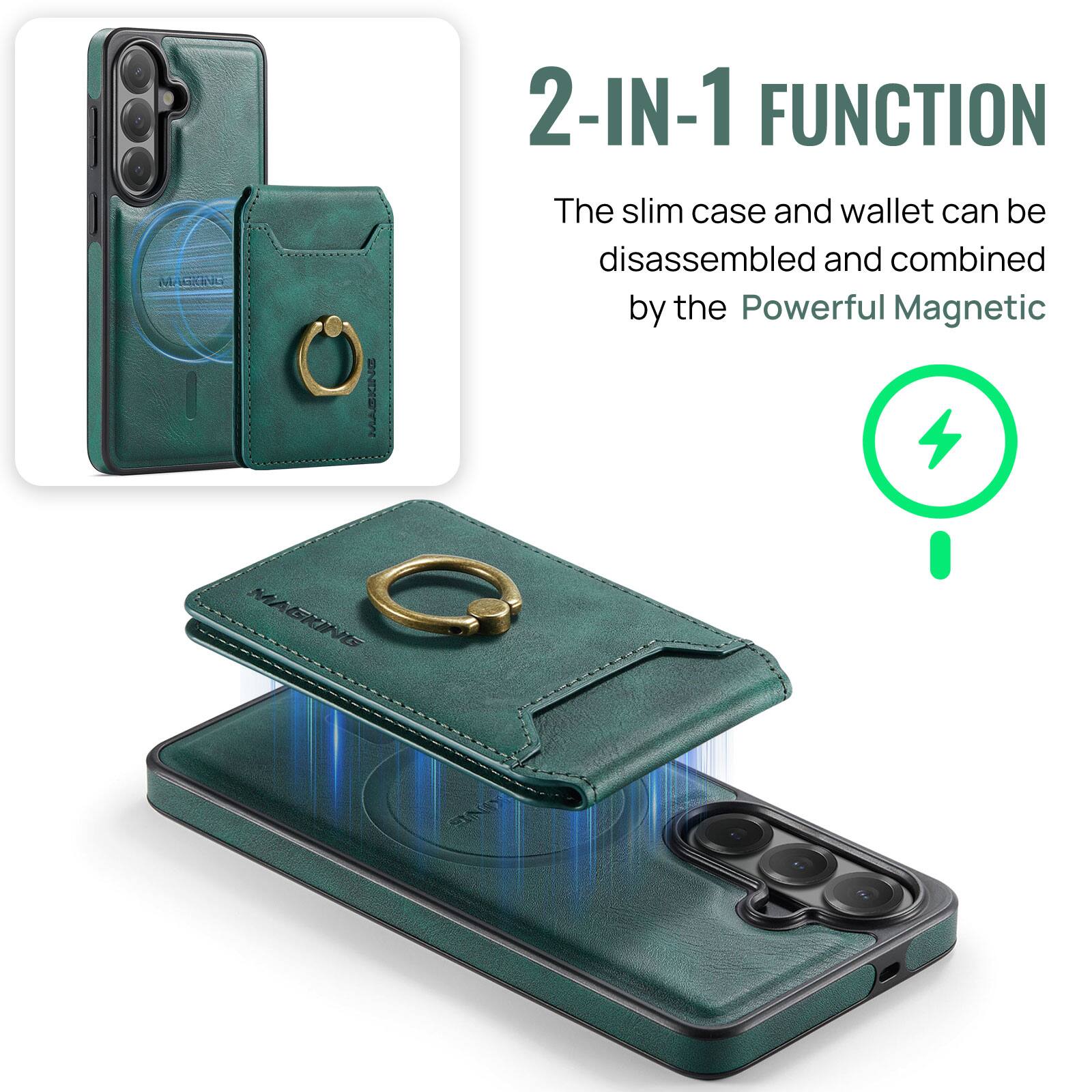 MAGIKINS 2-IN-1 FUNCTION  
The slim case and wallet can be disassembled and combined by the Powerful Magnetic