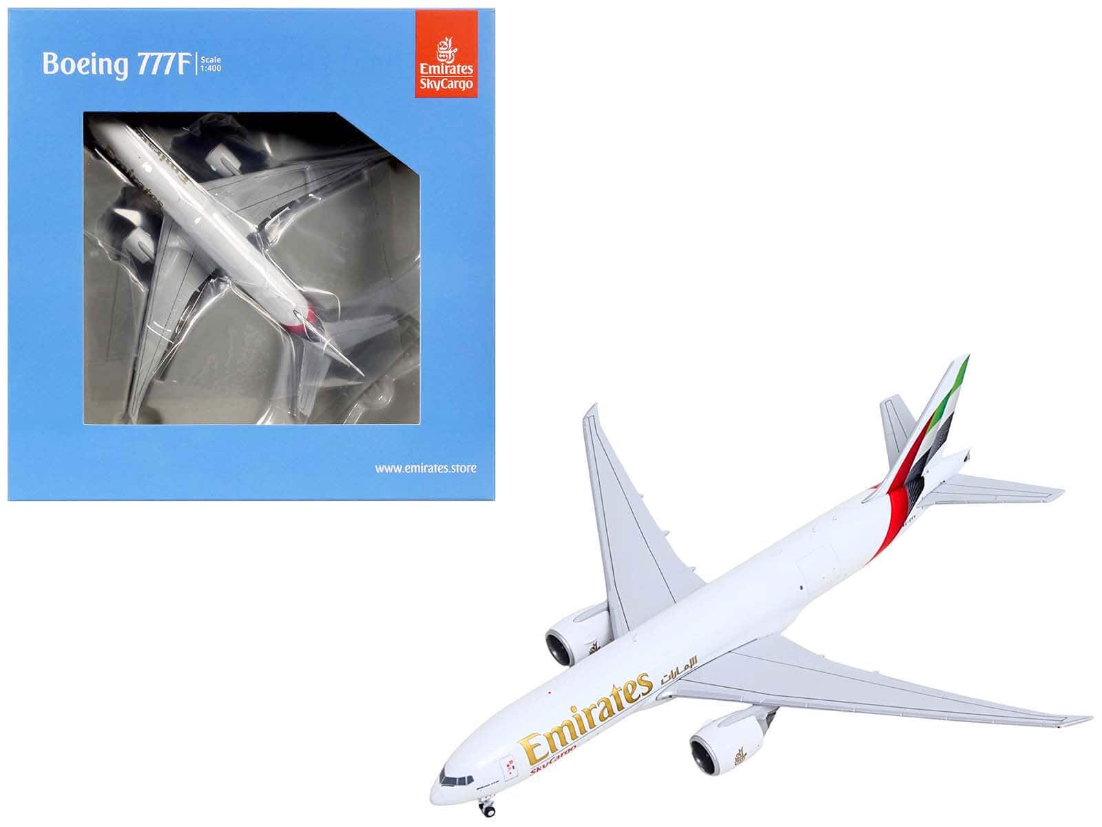 "Boeing 777F Commercial Aircraft ""Emirates SkyCargo"" (A6-EFV) White with Striped Tail 1/400 Diecast Model by GeminiJets" price history on PriceWatchPro
