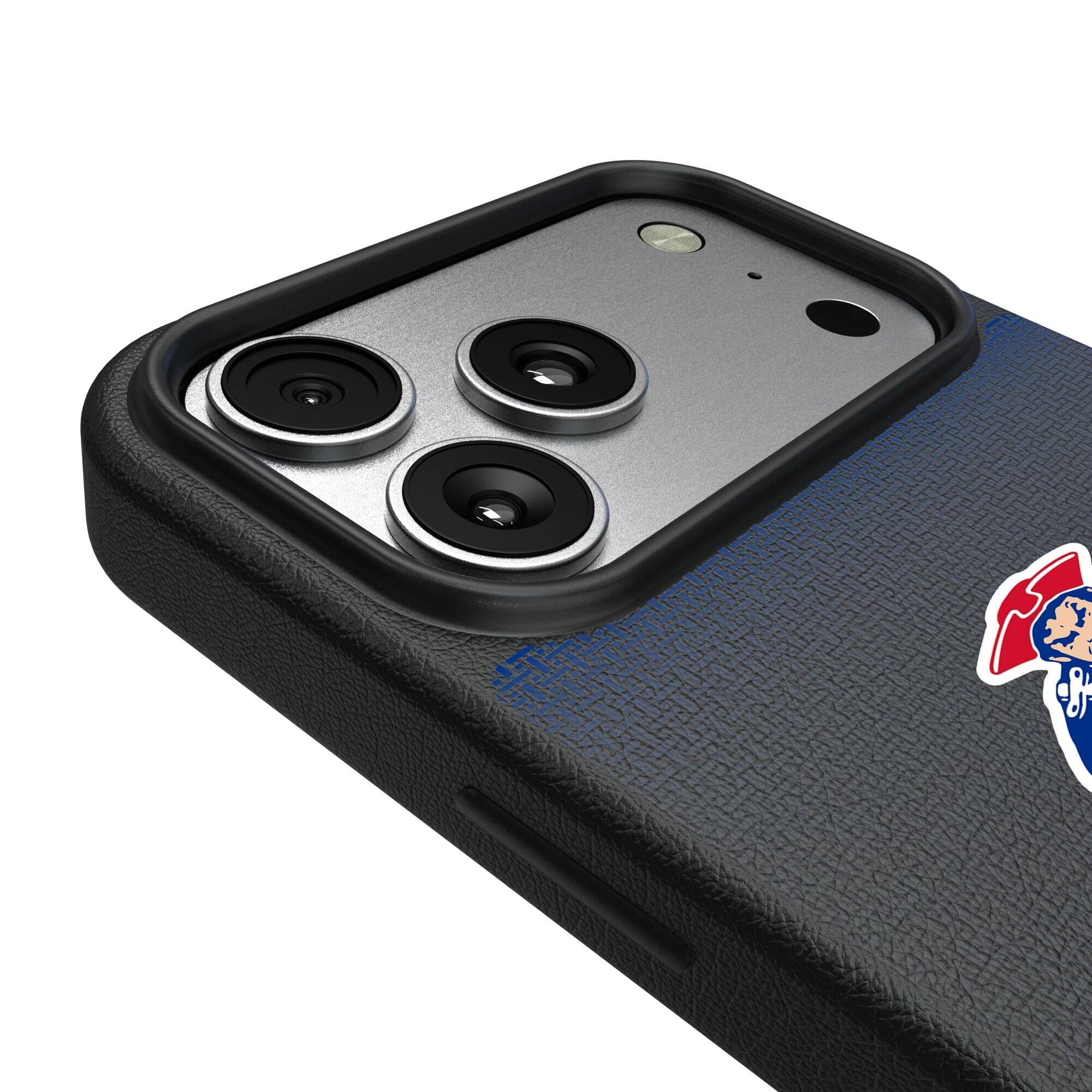Alt View 2. Keyscaper - Linen Logo iPhone Magnetic Bump Case - 15 Plus - Black.