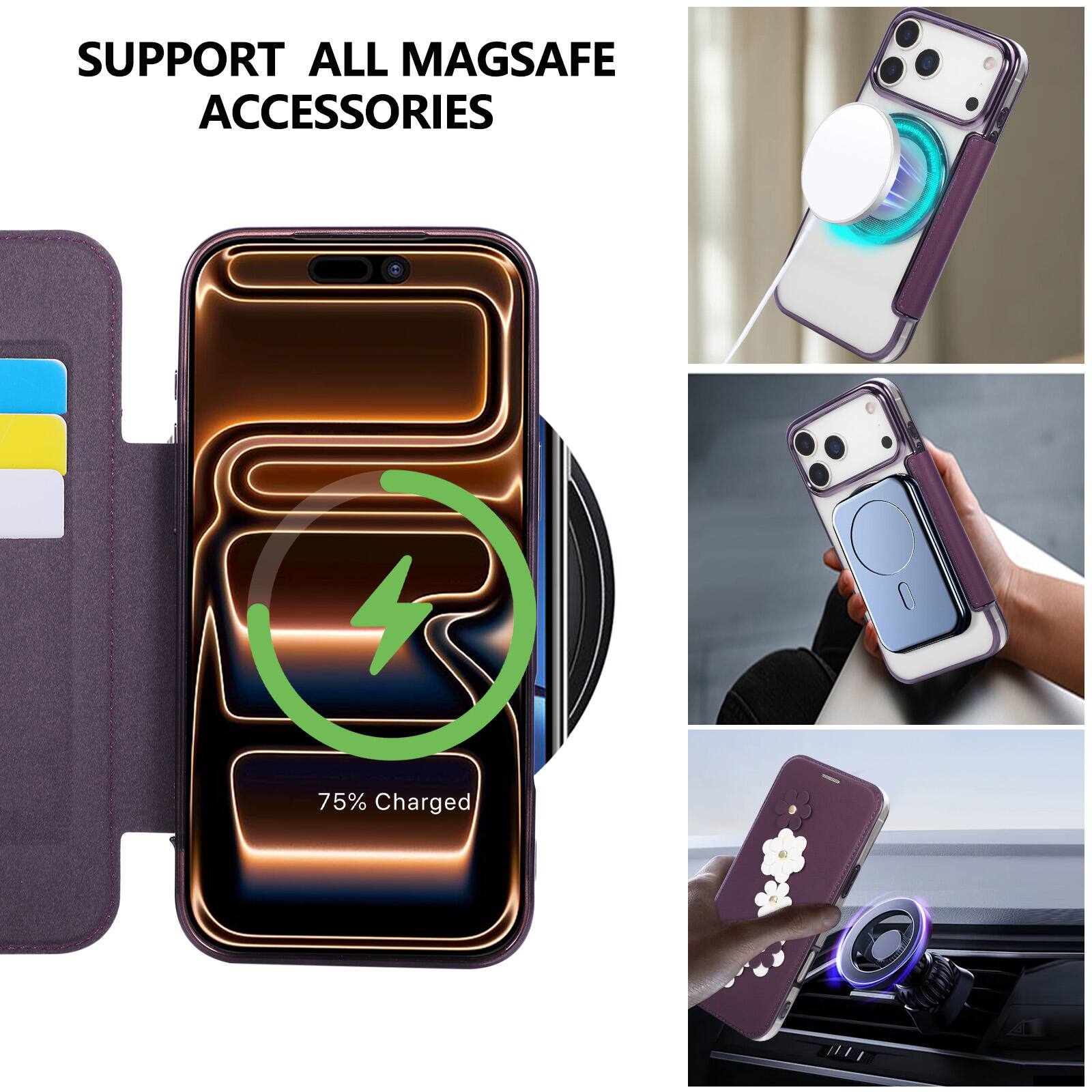 SUPPORT ALL MAGSAFE ACCESSORIES

75% Charged