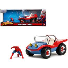 Jada - Dune Buggy with Graphics and Spider-Man Diecast Figure "Marvel Spider-Man" 1/24 - Red and Blue