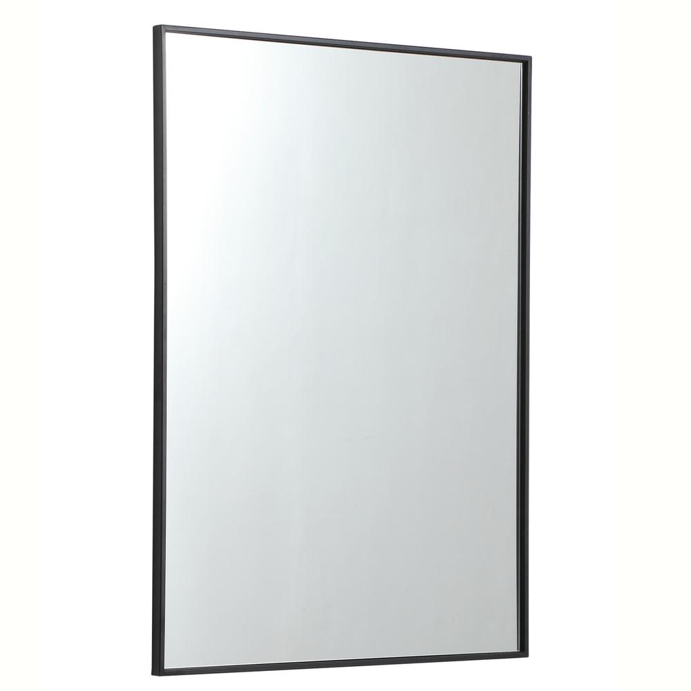 Alt View 6. Elegant Decor - Metal frame rectangle mirror 30 inch in Black - Black.