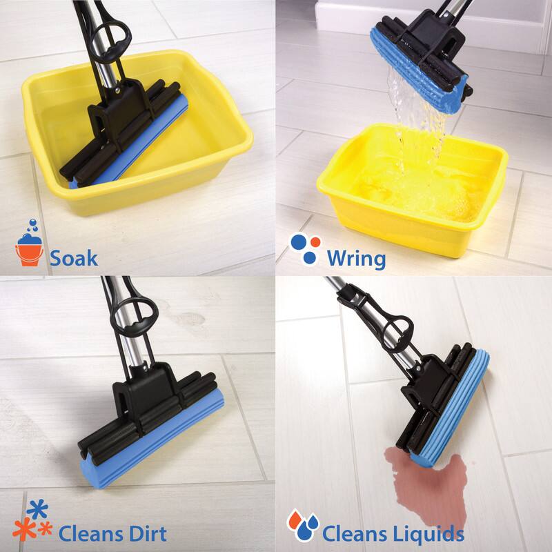 Soak  
Wring  
Cleans Dirt  
Cleans Liquids