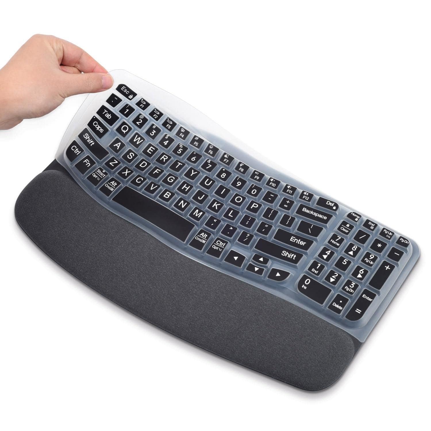 Pacoar Cade - Cover Skin For Wave Keys Mk670 Combo Wireless Protector Waves Key Accessories Rainbow COMPATIBILITY: Thecover perfectly - Black-Large Print