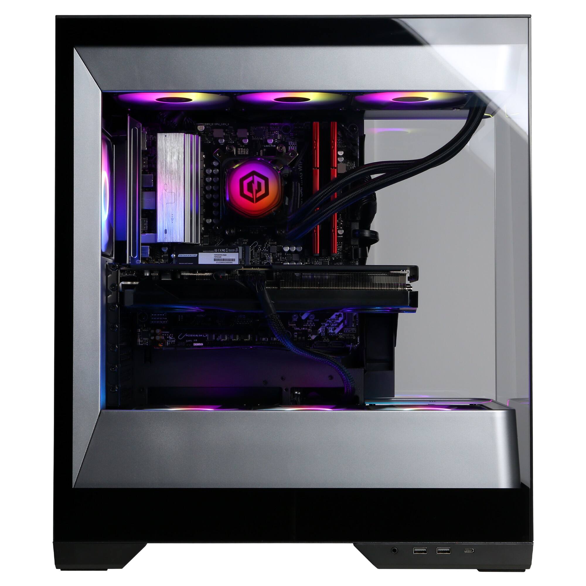 Alt View 5. CyberPowerPC - Gaming Desktop - Intel Core Ultra 7 270K Plus - NVIDIA GeForce RTX 5080 16GB - 32GB DDR5 - 2TB PCIe 4.0 SSD - Black.