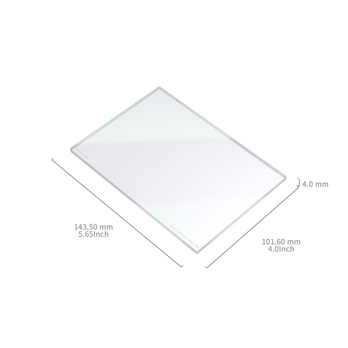 4.0 mm  
143.50 mm  
5.65 Inch  
Black Diffusion Filter  
18  
101.60 mm  
4.0 Inch