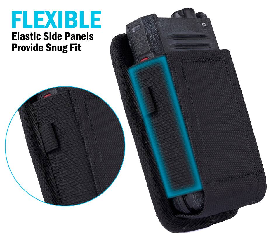 FLEXIBLE  
Elastic Side Panels Provide Snug Fit