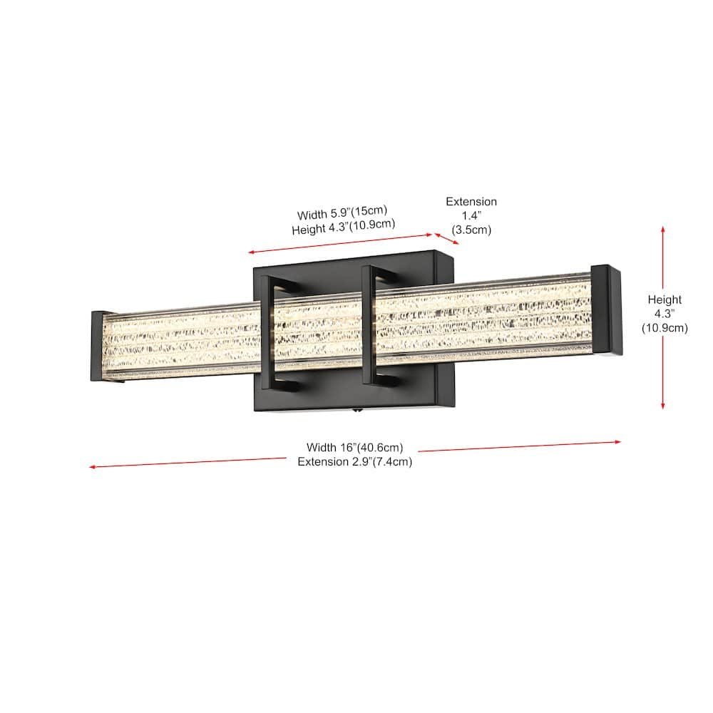 Living District - Ivaan 16 Inch Led Wall Sconce In - Black price history on PriceWatchPro