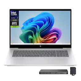 HP - OmniBook 7 17.3" FHD Touch Laptop,Intel Ultra 7 258V,GeForce RTX4050,32GB RAM,2TB SSD+1TB Dock Set,Win 11 - Silver