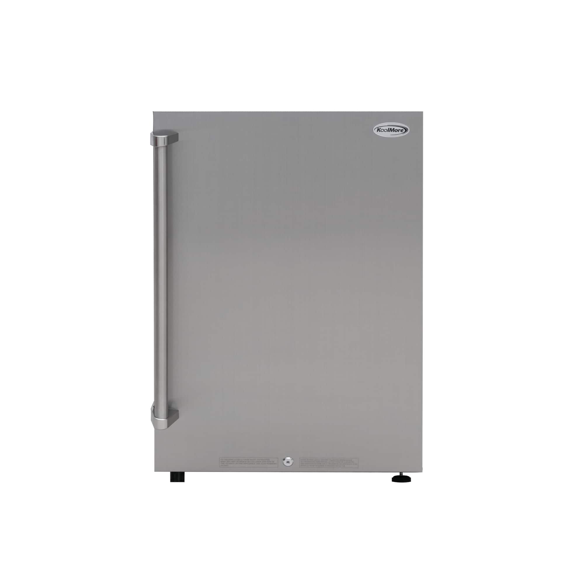 Koolmore - 21 in. Outdoor Refrigerator with IPX 4 Rating and Glass Shelves 4.4 Cu. ft. CSA Certified Energy Star - Stainless-Steel