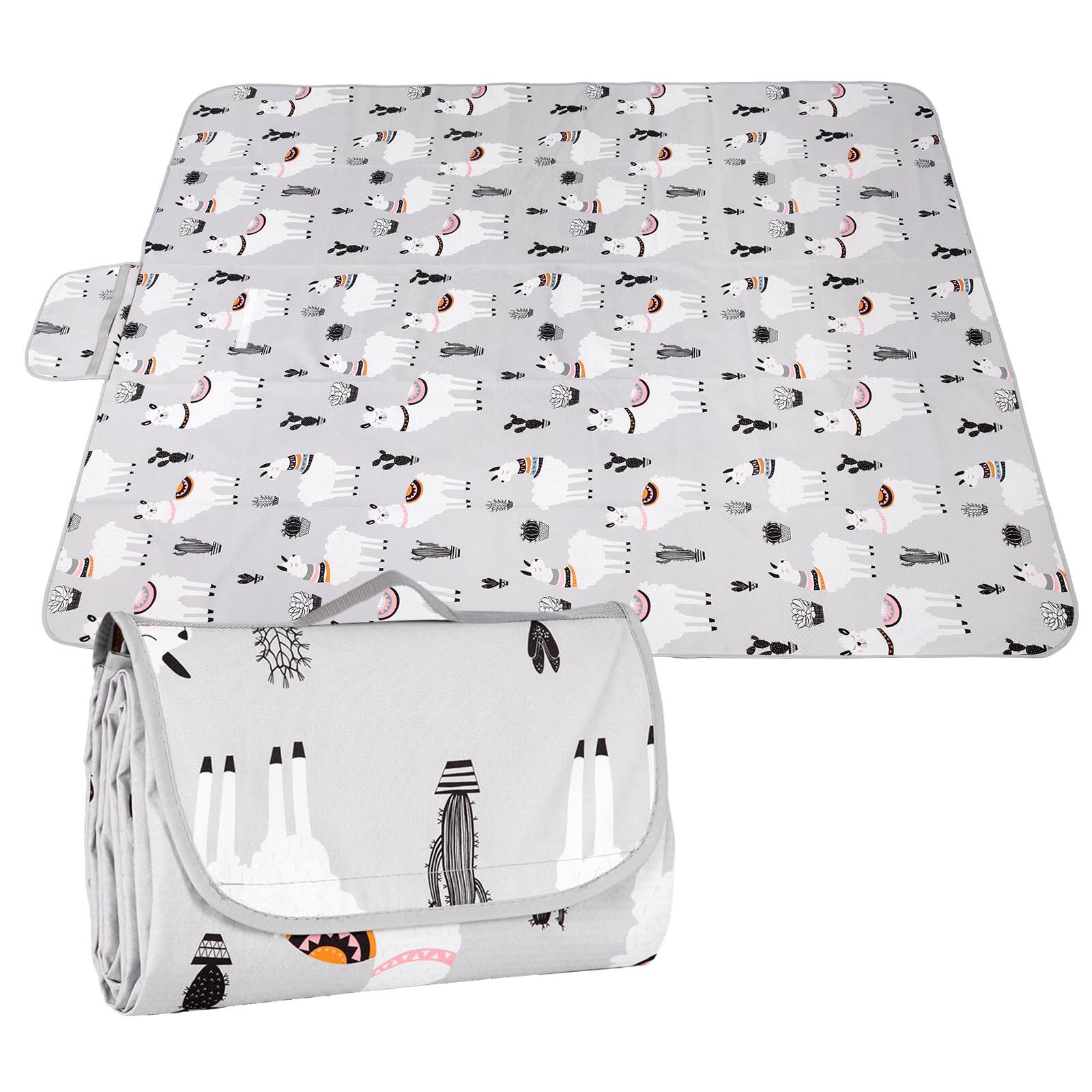 Front. Cedar Assembly - Splat Mat For Under High Chair/arts/crafts/outdoor Picnic Washable Spill Waterproof Anti-slip Floor Splash ... - 55"x70"cactus Alpaca-picnic Mat.