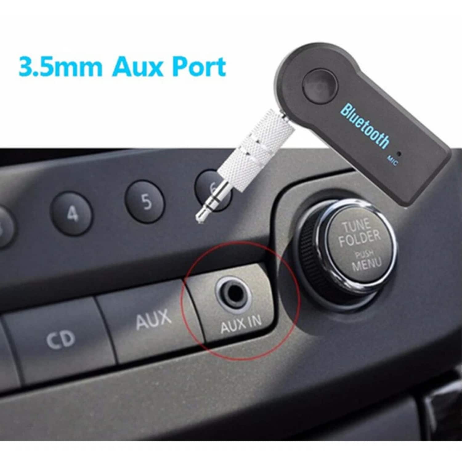 3.5mm Aux Port
Bluetooth MIC
TUNE FOLDER PUSH MENU
AUX IN
AUX
CD