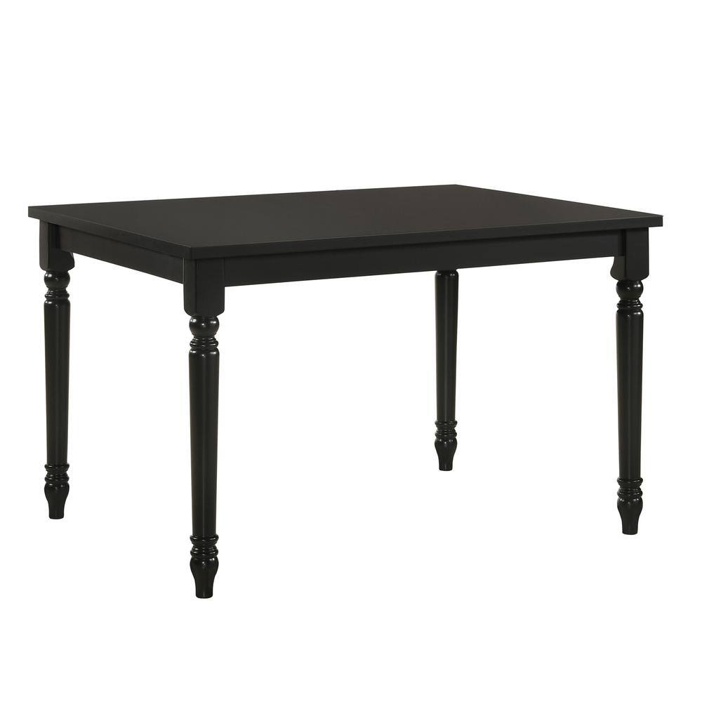 Front. Carolina Chair & Table - Draven Farmhouse Dining Table - Black - Black.