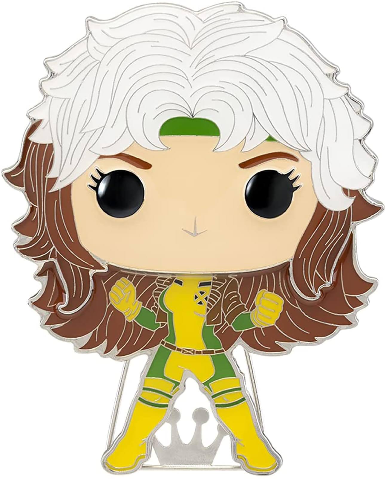 Front. Marvel - Marvel X-Men 3 Inch Funko POP Pin | Rogue - Yellow.